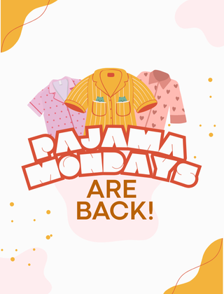  Flier with Pajamas and text 